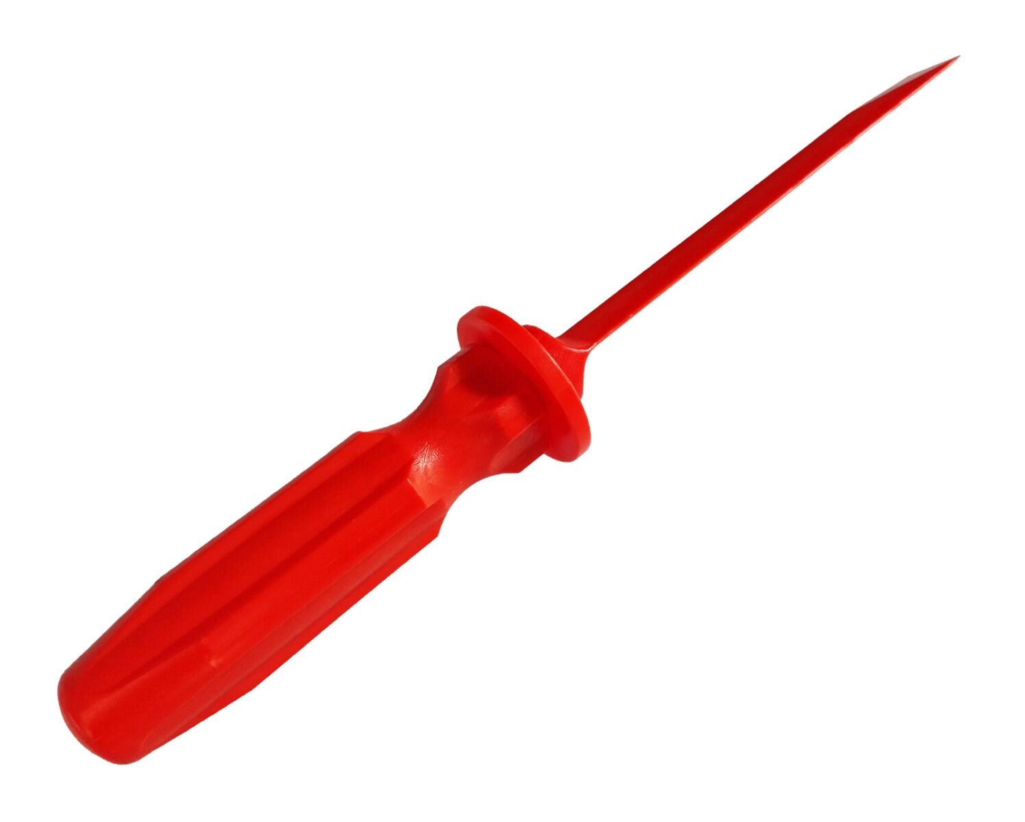 INVENTO TIP-TOPOL plastová škrabka na samolepiace závažia – červená
