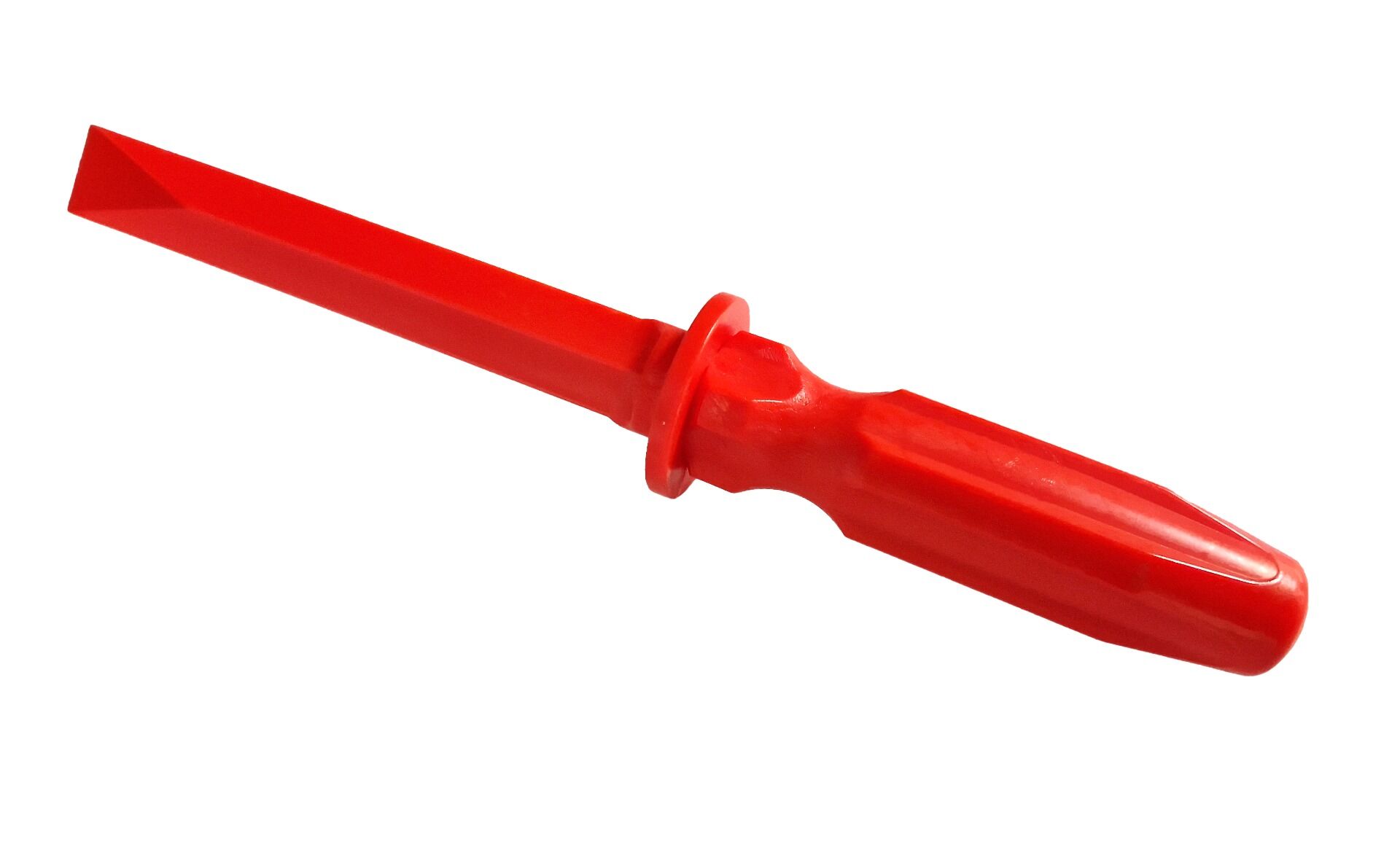 INVENTO TIP-TOPOL plastová škrabka na samolepiace závažia – červená