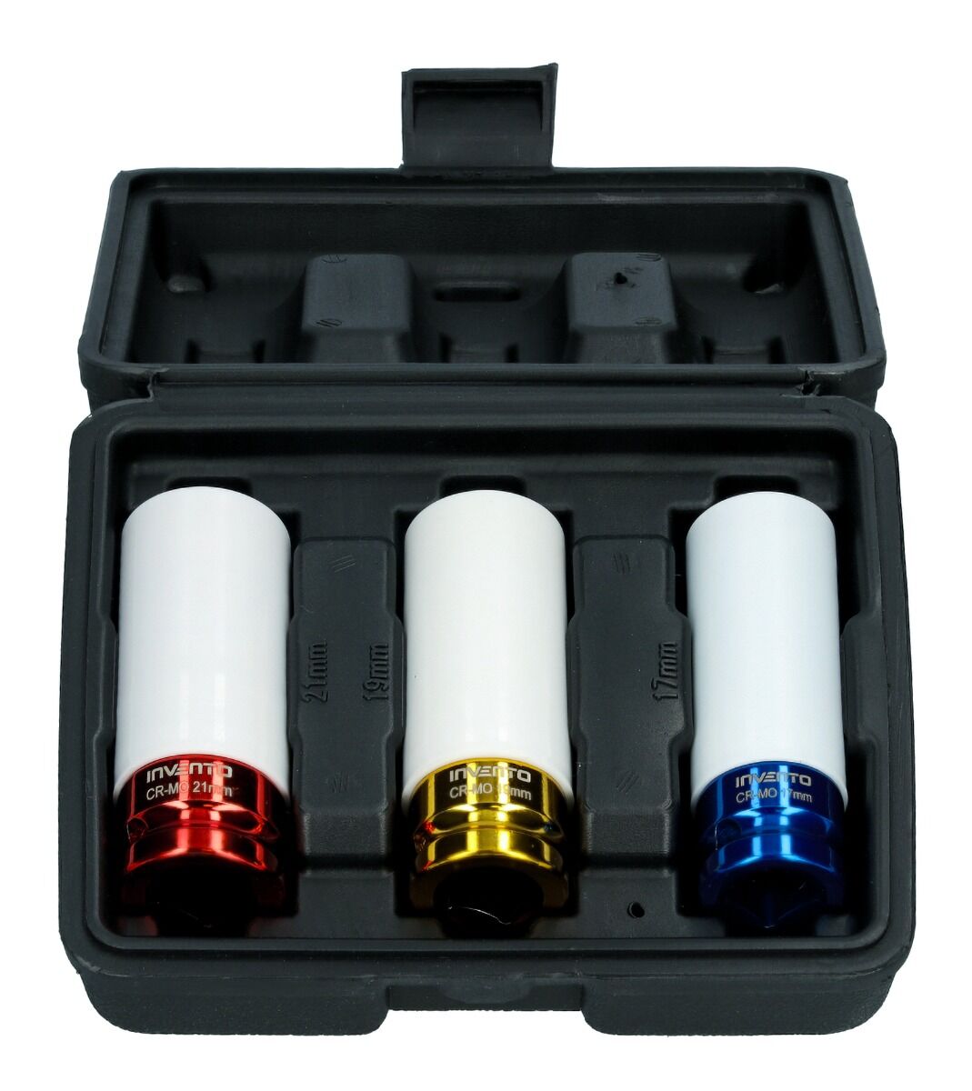 INVENTO sada rázových hlavíc na ALU disky 1/2" – 17, 19, 21 mm