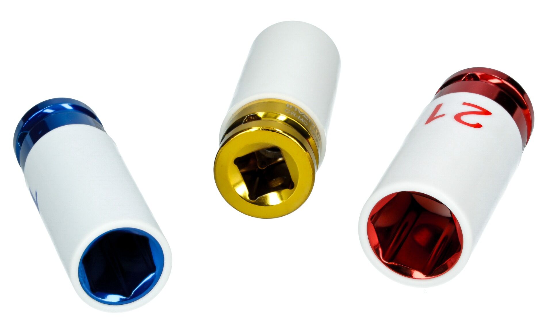 INVENTO sada rázových hlavíc na ALU disky 1/2" – 17, 19, 21 mm