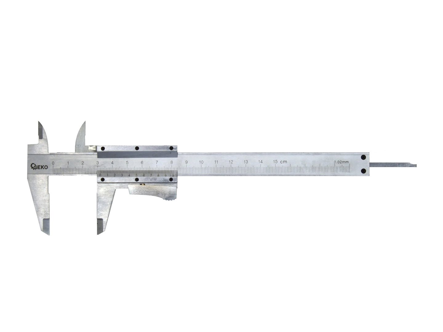 Geko Posuvné meradlo 150 mm / 0,02 mm v drevenom boxe