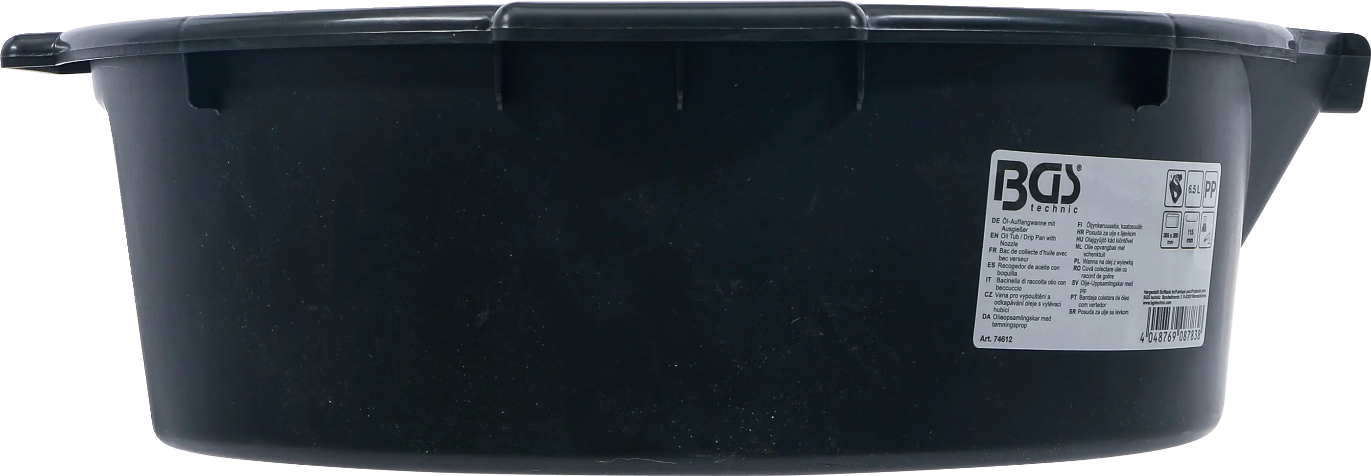 BGS Technics Záchytná vaňa na olej 6,5 l s výlevkou