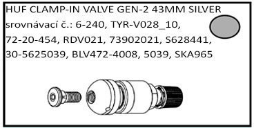 Ferdus TPMS ventil 1 – kovový ventil HUF IntelliSens Gen 2