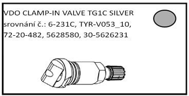 Ferdus TPMS ventil 5 – skrutkovací ventil pre VDO TG1C