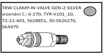 Ferdus TPMS ventil 9 – skrutkovací ventil pre TRW Gen 2