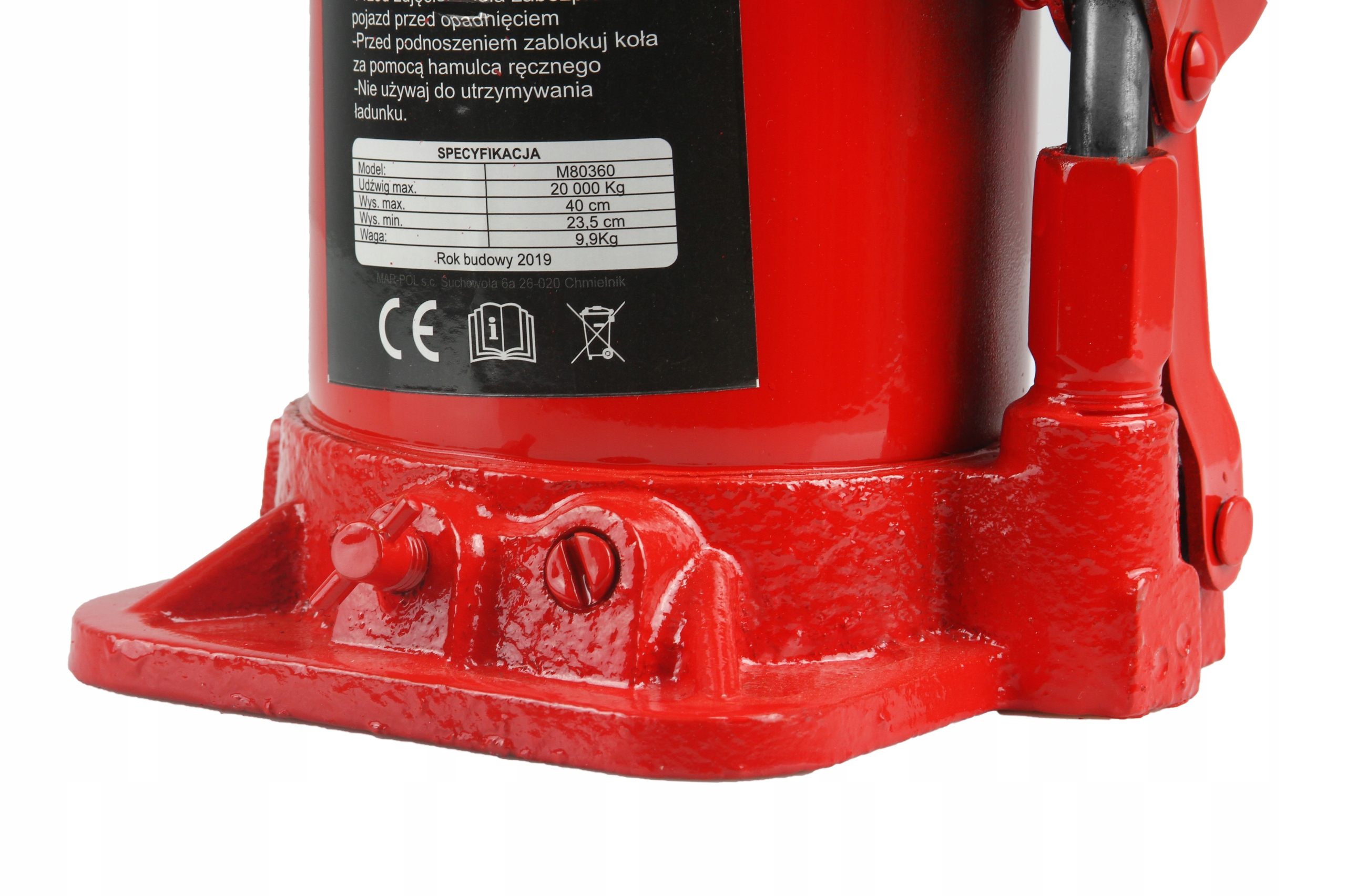 Hydraulický zdvihák 20 t – 235–455 mm