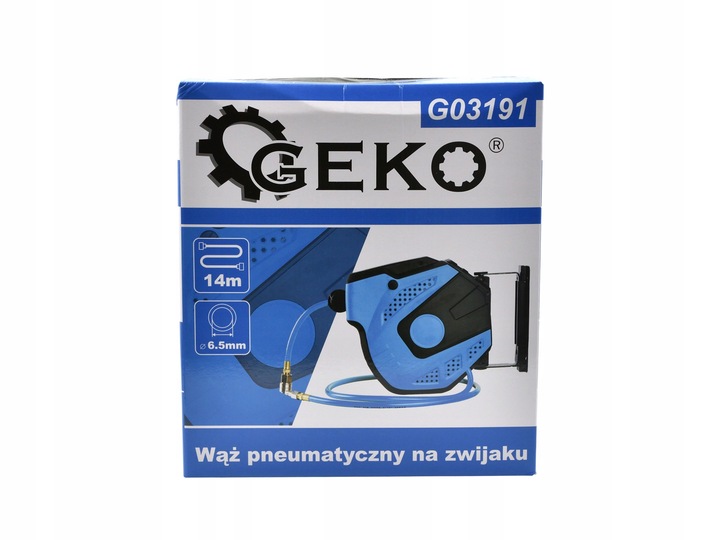 Geko Samonavíjací bubon s tlakovou hadicou 14 m, 6,5x10 mm