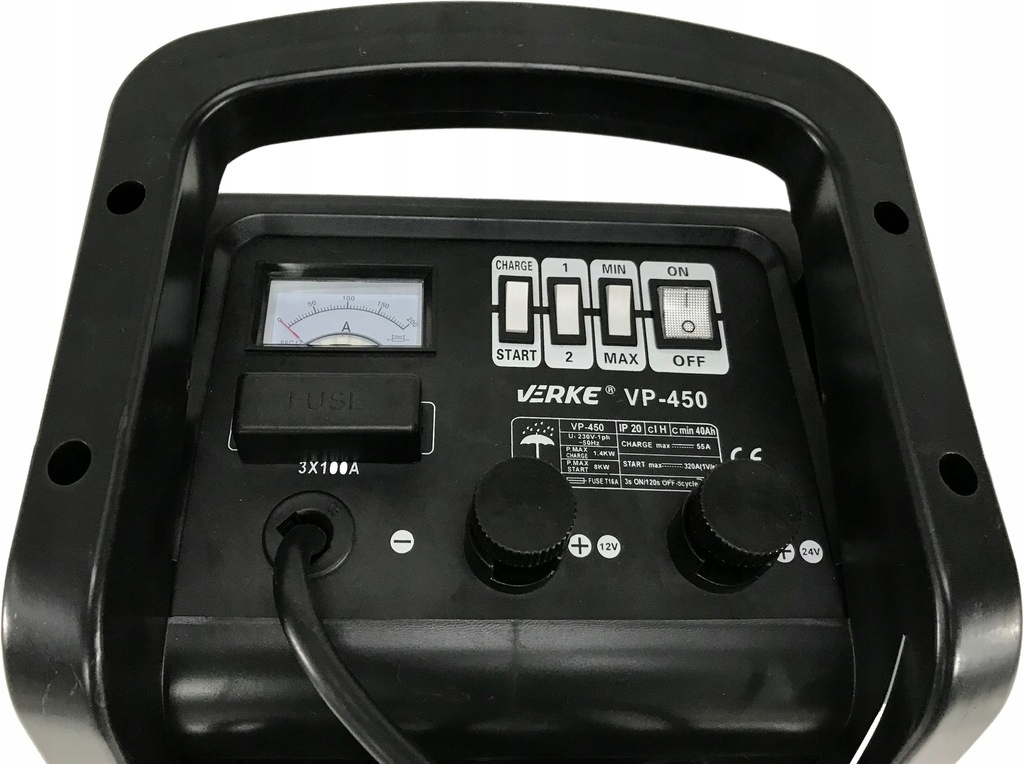 Verke VP450 – štartovací vozík a nabíjačka 12/24 V
