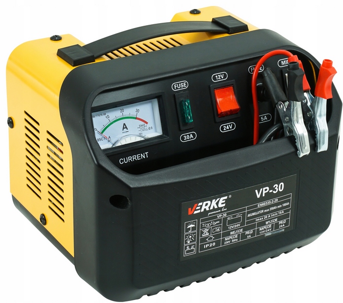 Verke VP-30 – autonabíjačka 12/24 V s ampérmetrom (20 A)
