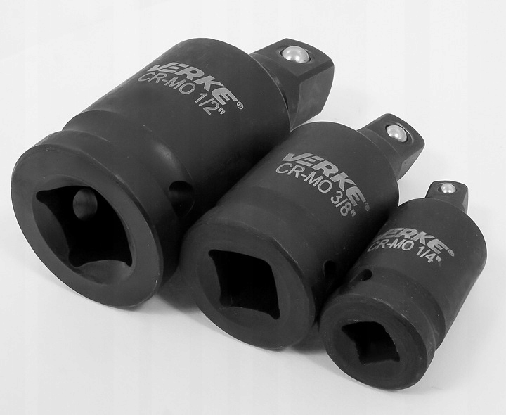VERKE Rázové kĺby / súprava 1/4", 3/8", 1/2"