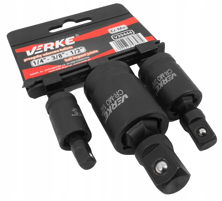 VERKE Rázové kĺby / súprava 1/4", 3/8", 1/2"