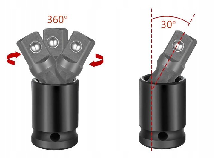 VERKE Rázové kĺby / súprava 1/4", 3/8", 1/2"