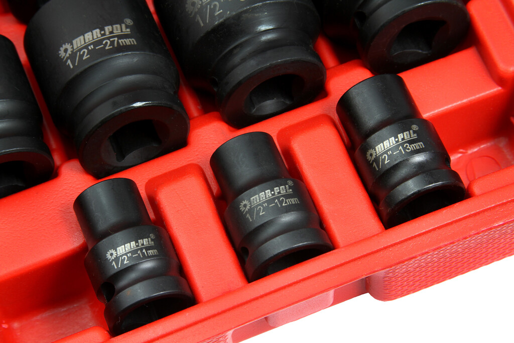 MARPOL Rázové nástrčné kľúče 8-32 mm 1/2" 35 dielne