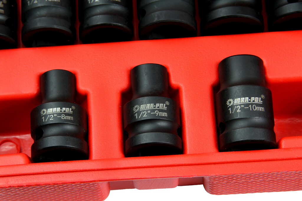 MARPOL Rázové nástrčné kľúče 8-32 mm 1/2" 35 dielne