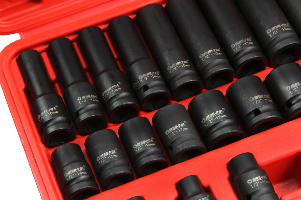 MARPOL Rázové nástrčné kľúče 8-32 mm 1/2" 35 dielne