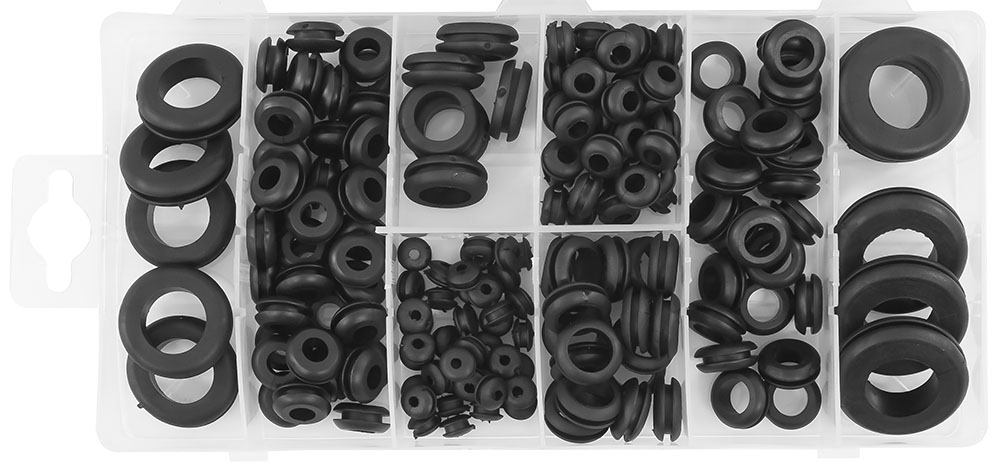 VERKE Gumené priechodky – sada 180 ks (6–24 mm) v boxe