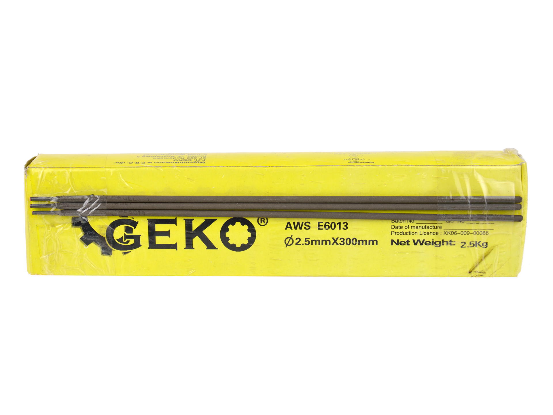 Geko Elektródy 2,5x300mm 2,5kg