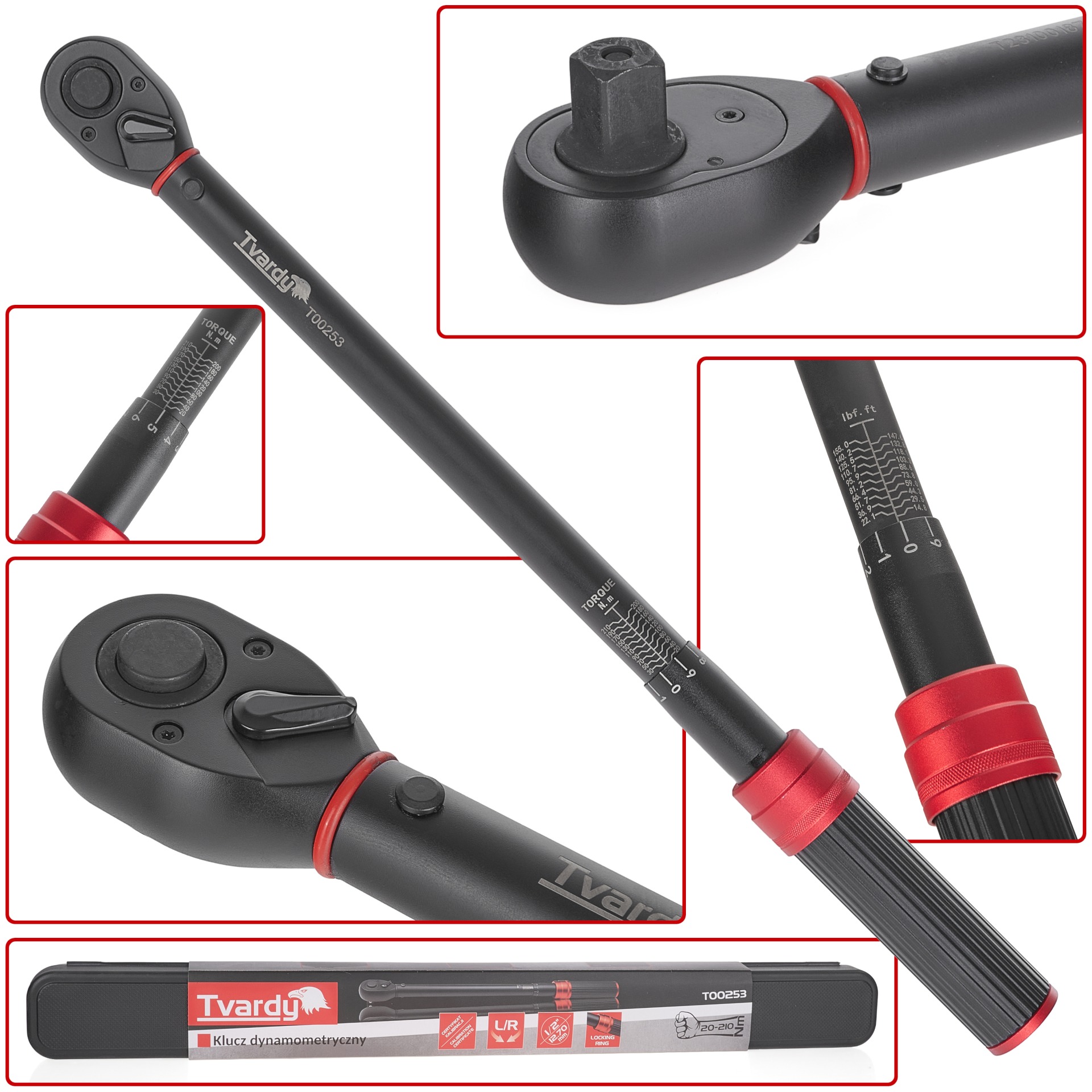 Geko Momentový kľúč 1/2" 20-210Nm TVARDY