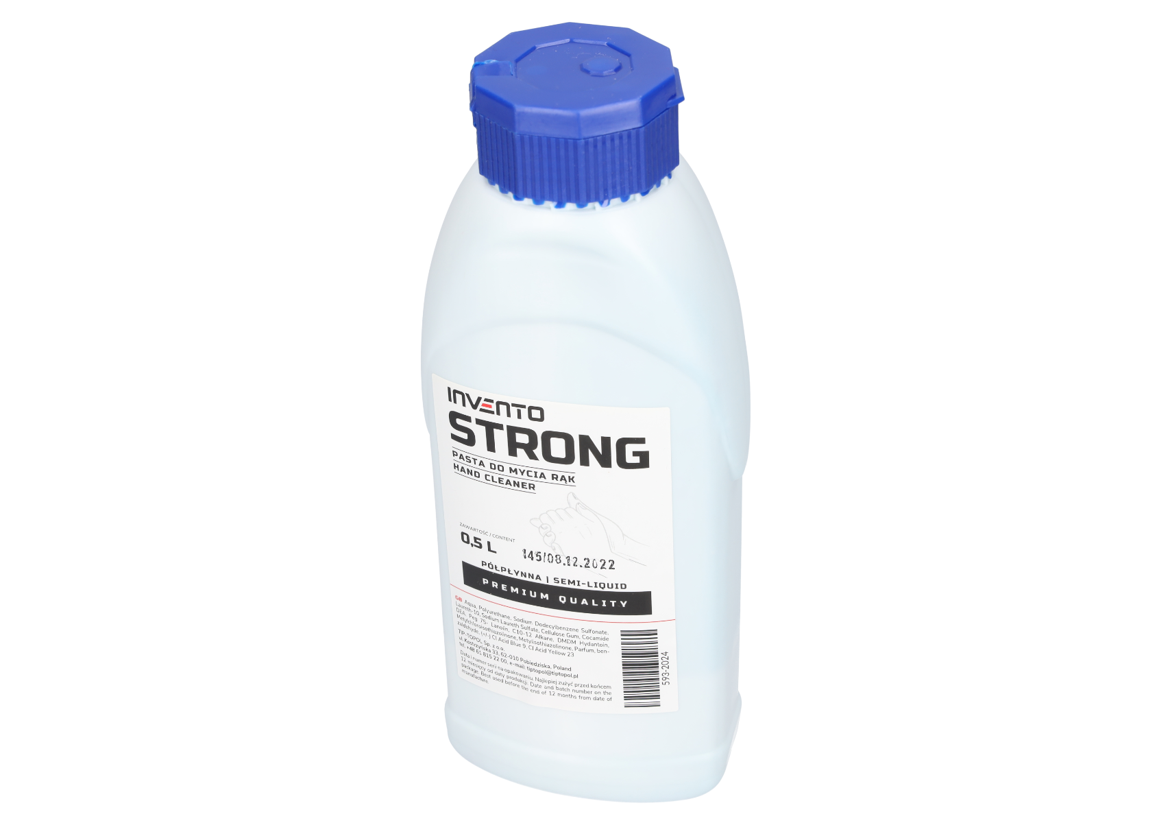 TIP-TOPOL STRONG pasta / gél na umývanie rúk, 0,5l (polotekutá, modrá)