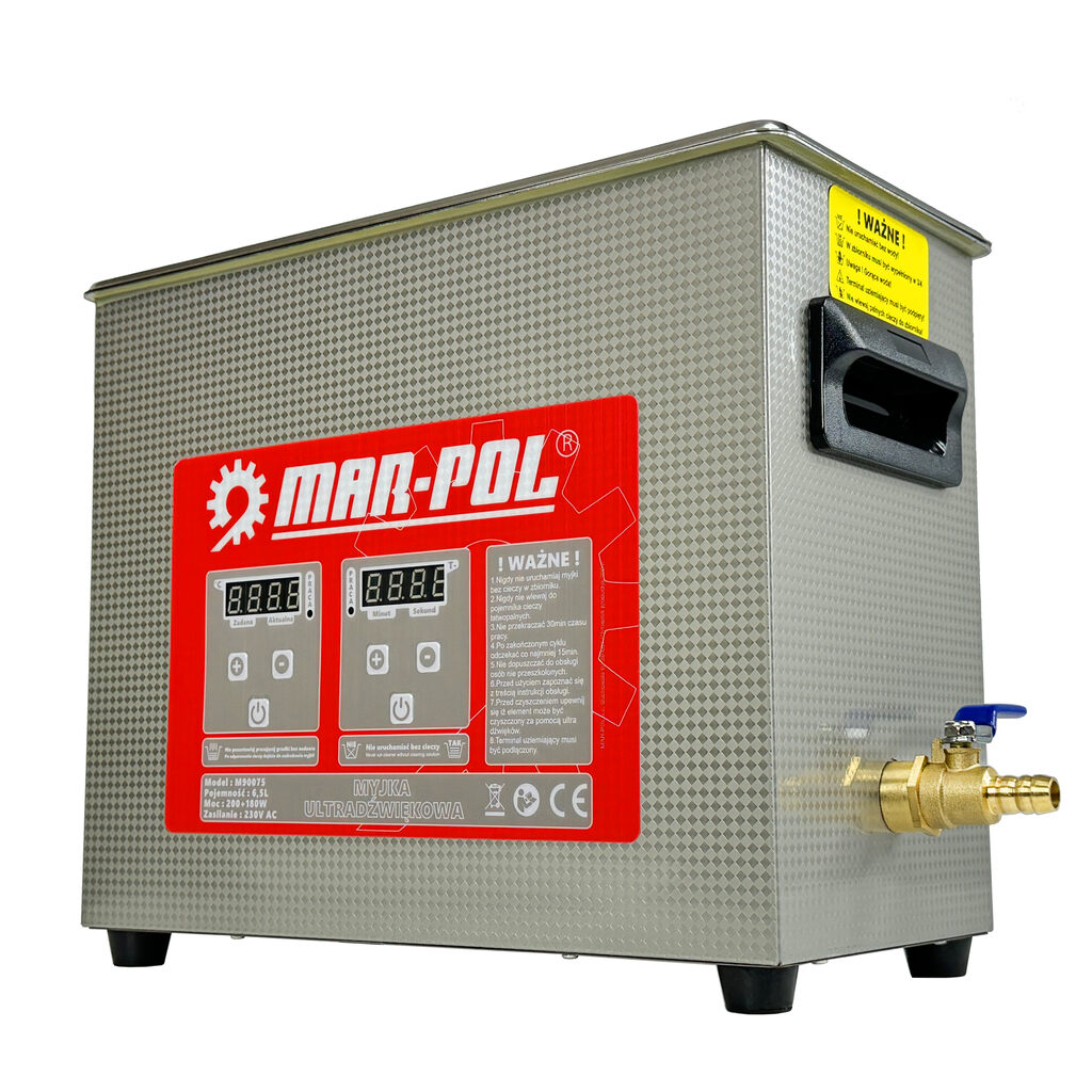 MARPOL Ultrazvuková čistička – objem 6,5 L, nerezová, digitálna