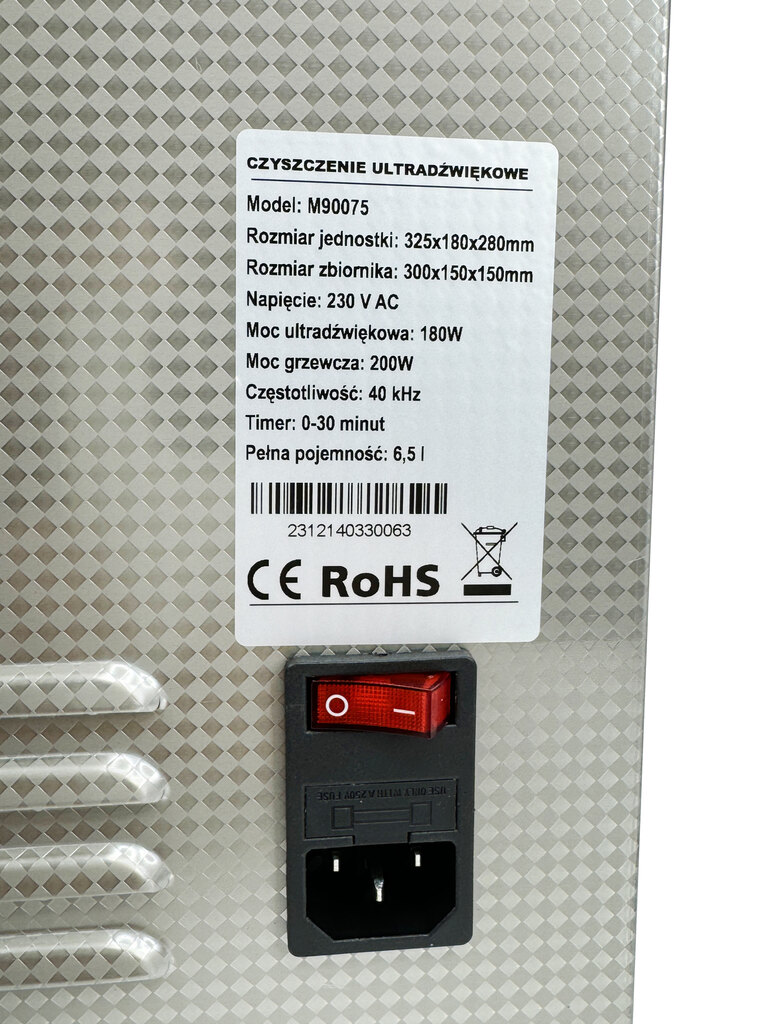 MARPOL Ultrazvuková čistička – objem 6,5 L, nerezová, digitálna