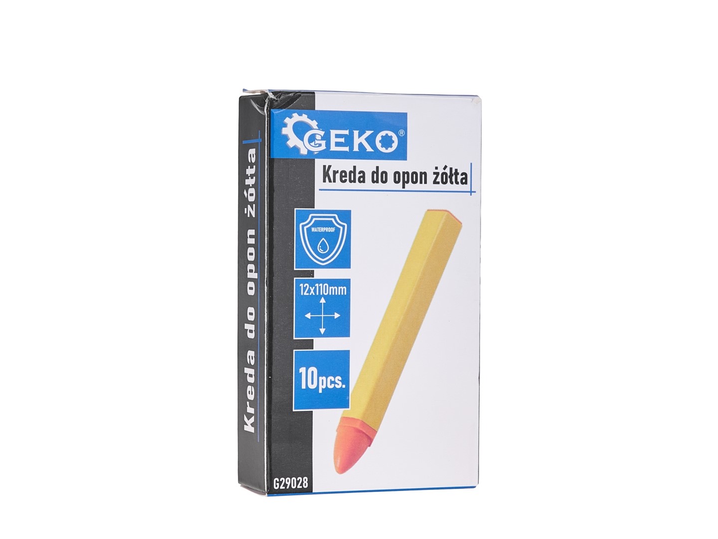 Geko Vodeodolné kriedy na pneumatiky 10 kusov,12x110mm