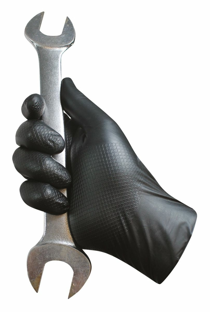 TIP-TOPOL Grippaz PREMIUM nitrilové pracovné rukavice, čierne, L, 50 ks v balení