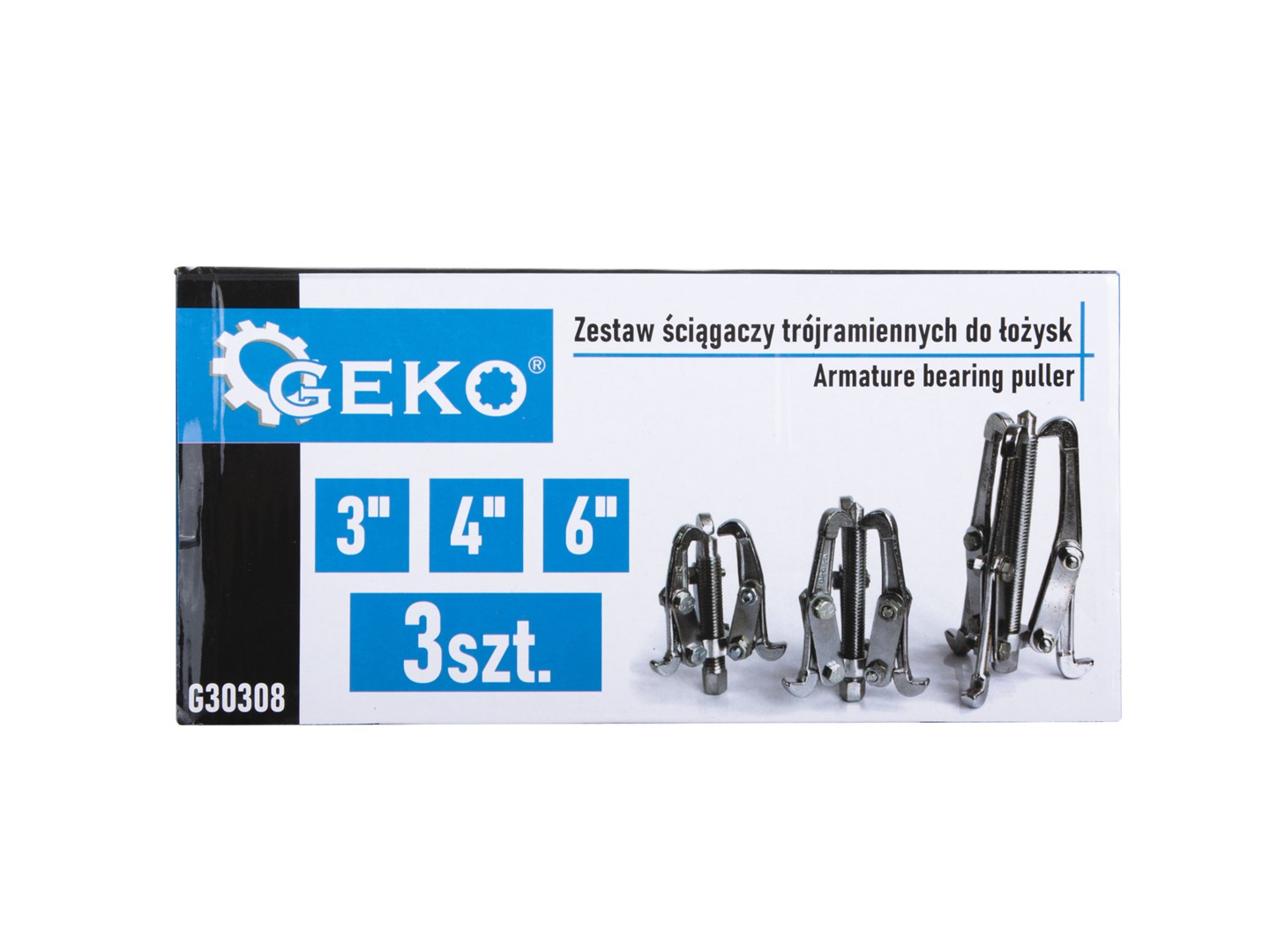 Geko Sada trojramenných sťahovákov ložísk, 3 ks.