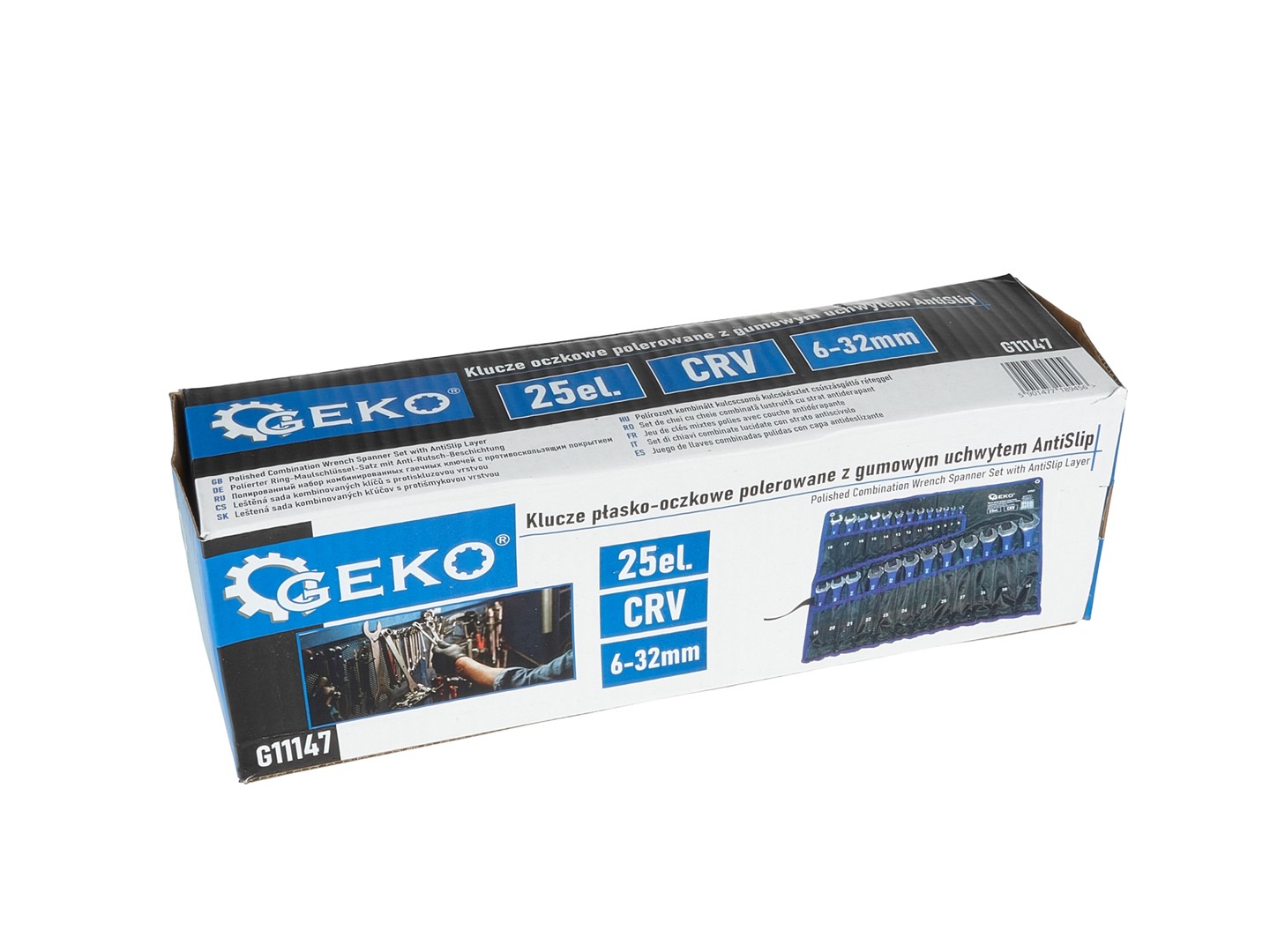 Geko Sada leštených očkoplochých kľúčov s protišmykovou vrstvou 6-32 mm 25 kusov