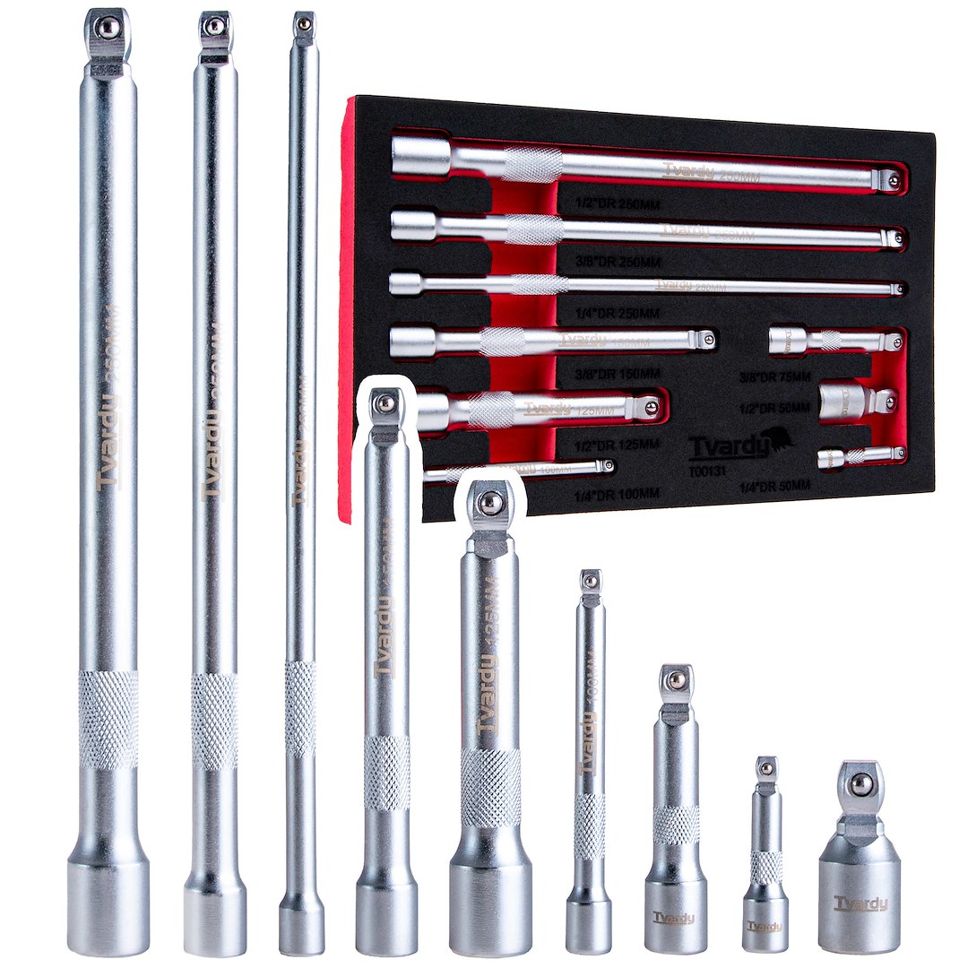 Tvardy Sada výkyvných predĺžení 1/4" 3/8" 1/2" CrV 9 ks