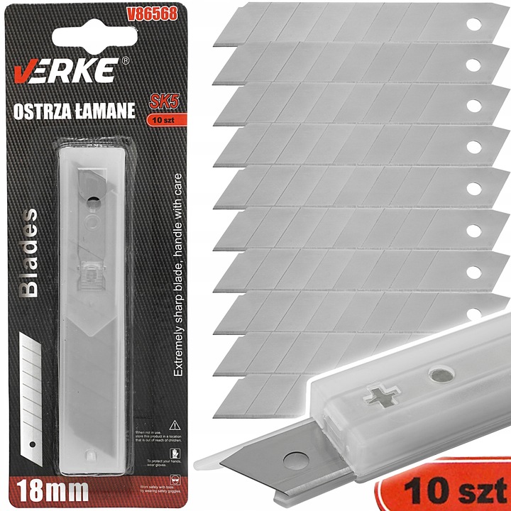 VERKE Sada náhradných čepelí pre ulamovací nožík 18mm