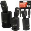 MAR-POL M58299 – sada rázových kĺbových adaptérov 1/4", 3/8" a 1/2", 3 ks