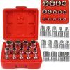 MAR-POL M66422 – sada E-TORX hlavíc E4–E24, 14 ks