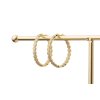 Náušnice - kruhy se zirkony, pozlacené (rhodium) - Ø 3,3 cm