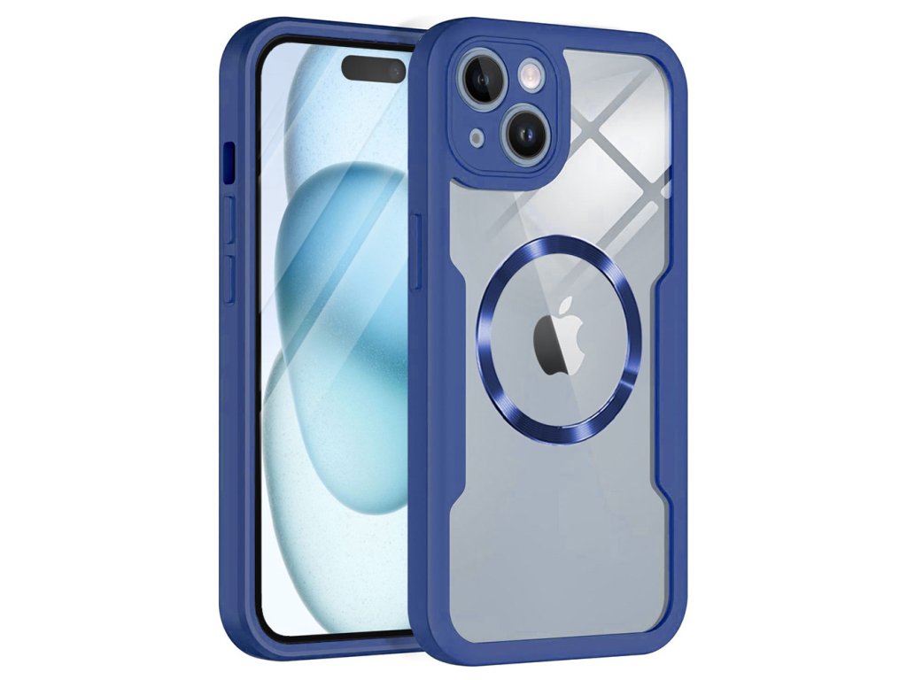 Case for iPhone 15 Plus + Pouch - Techsuit ColorVerse 360 MagSafe MagSafe Series - Blue