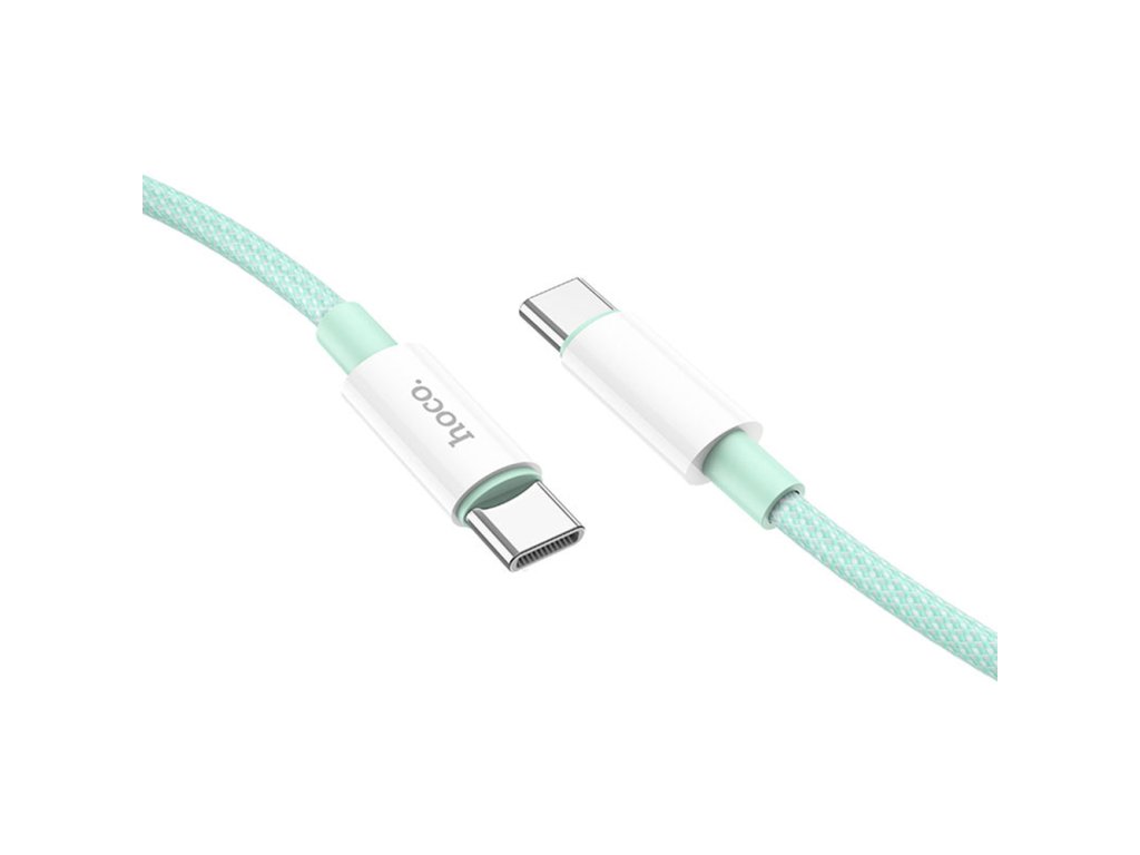 Cablu de Date Type-C la Type-C 3A, 1m - Hoco True Color (X68) - Green