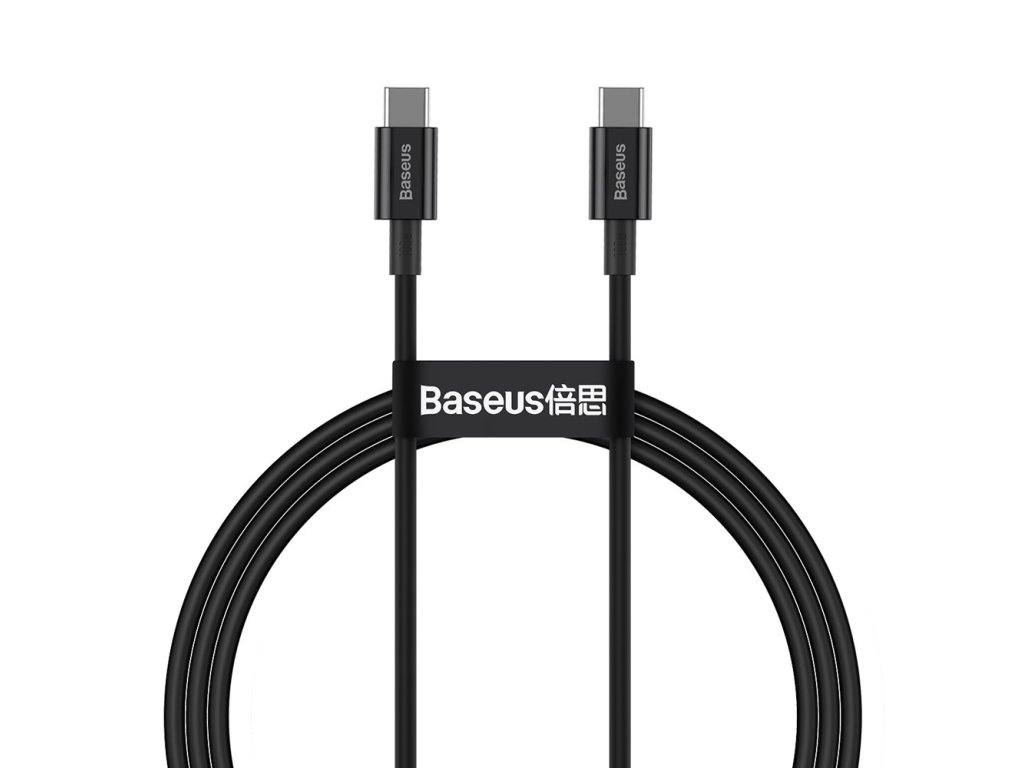 Datový kabel Baseus Superior Series (CATYS-B01) - Type-C to Type-C, 100W, 1m černý