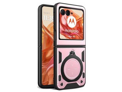 Case for Motorola Razr 50 - Techsuit CamGuard Pro - Rose Gold