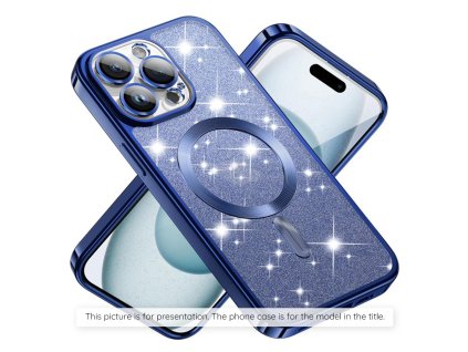 Kryt Samsung Galaxy A15 4G / A15 5G Techsuit Luxury Glitter MagSafe - tmavě modrý