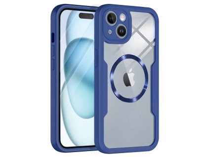 Pouzdro iPhone 15 Plus Techsuit - ColorVerse 360 MagSafe Series + ochrana obrazovky, modré