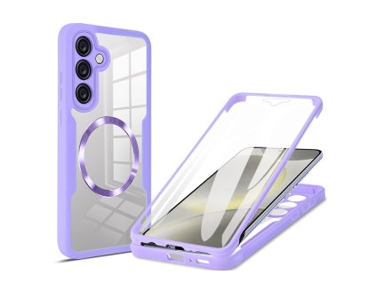 Pouzdro Samsung Galaxy S24 Plus 5G, Techsuit - ColorVerse 360 MagSafe Series + ochrana obrazovky, fialové