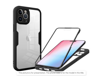 Case for Samsung Galaxy A22 5G + Cover - Techsuit ColorVerse 360 Series - Black