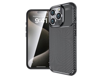 Case for iPhone 16 Pro Max - Techsuit CarbonFiber - Black