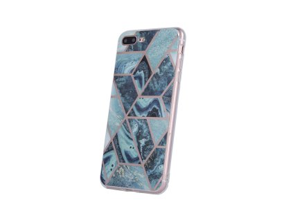 Kryt Samsung Galaxy A22 5G Silicone Geometric Marmur modrý