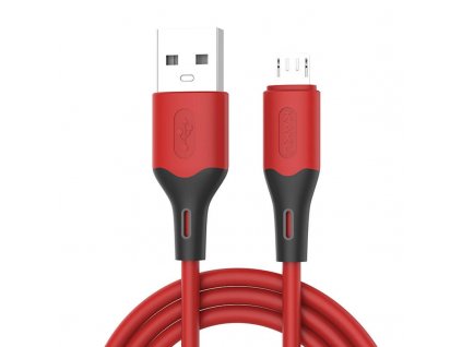 Datový kabel micro USB KAKU Skin Feel (KSC-393) 3,2A 1m - červený