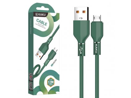 Datový kabel micro USB KAKU Aluminium Alloy Fast (KSC-452) 3,2A 1,2m - zelený