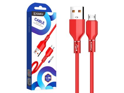Datový kabel micro USB KAKU Aluminium Alloy Fast (KSC-452) 3,2A 1,2m - červený