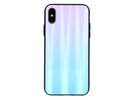 Pouzdro Samsung Galaxy A12 Glass Case Rainbow blue & pink