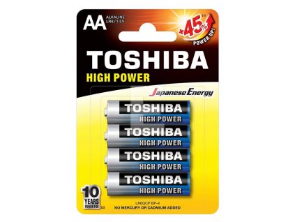 Baterie AA TOSHIBA High Power 4ks 1,5V alkalická LR6 BL