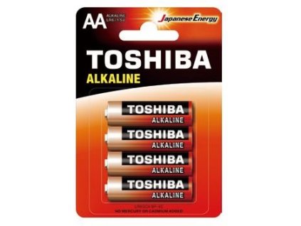 Baterie AA TOSHIBA Alkaline 4ks 1,5V alkalická LR6/4/48 BL